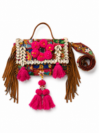 Boho Pom Pom Sling Bag