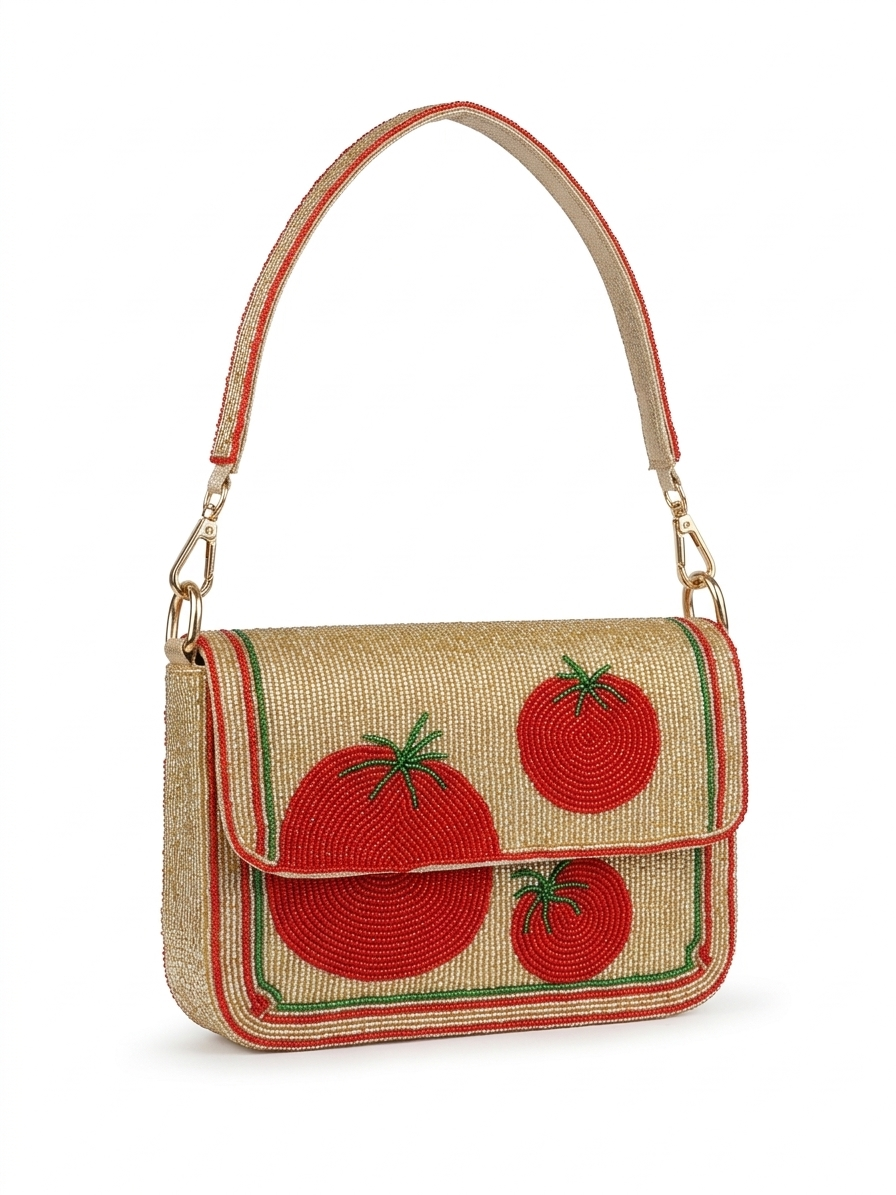 The Tomato Beaded Bag
