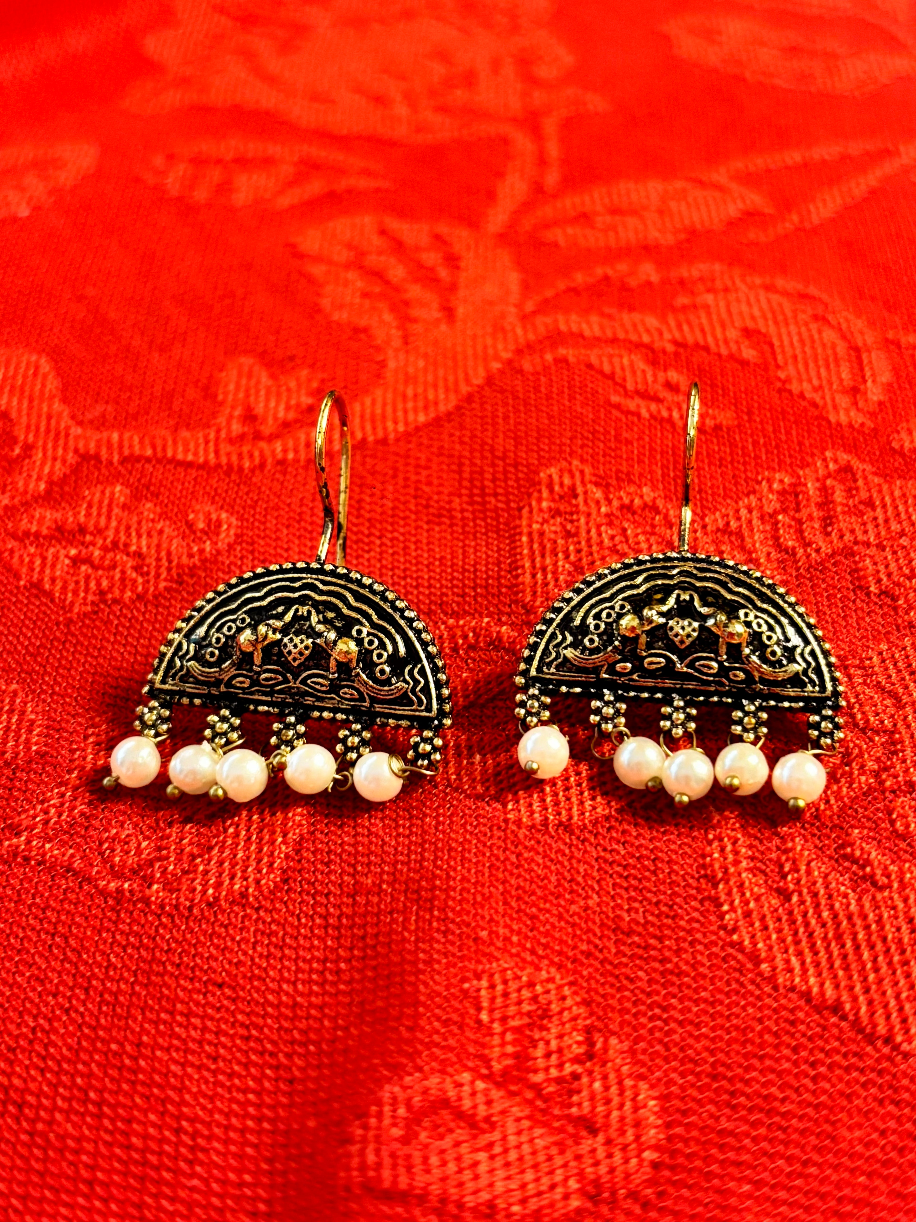 Silver Semi Circle Jhumke