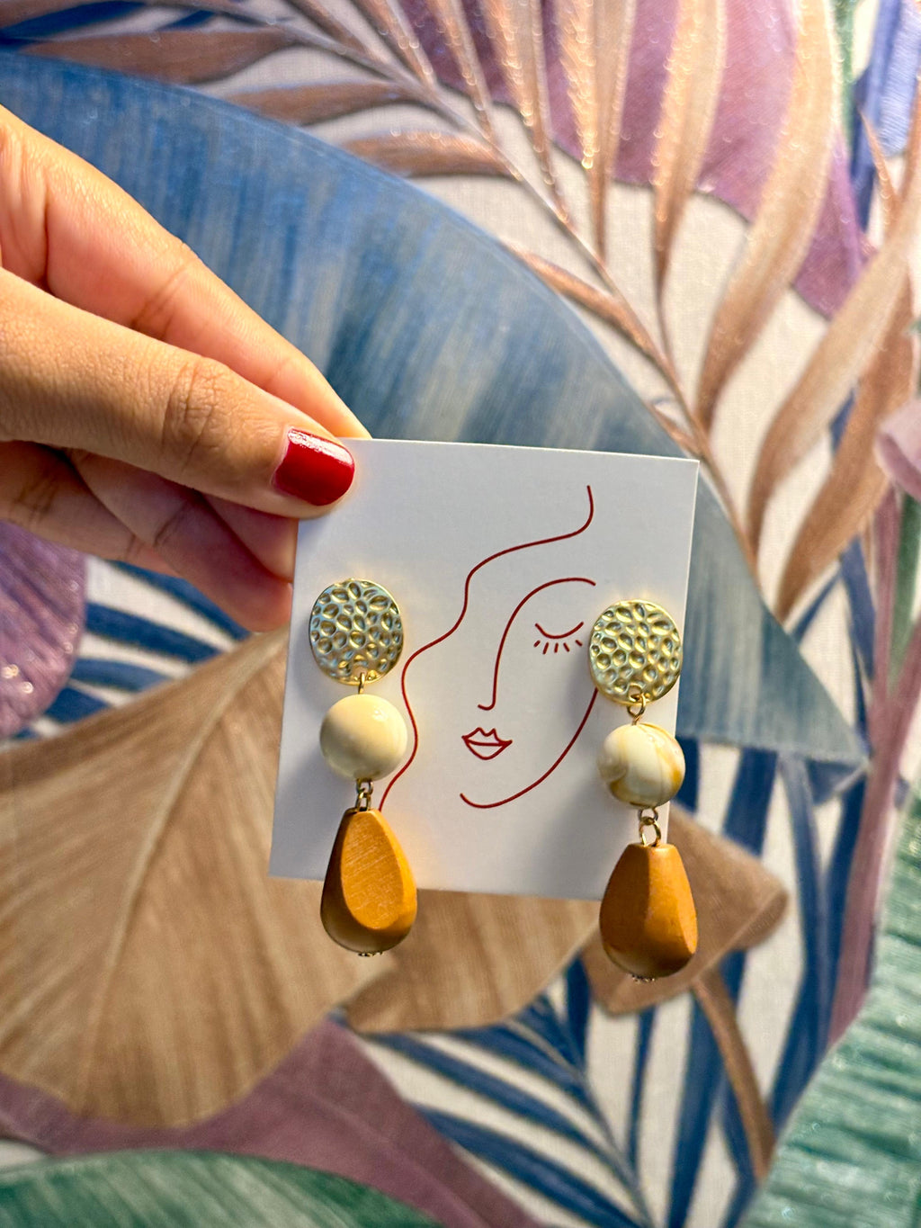 Marina Glow White Stone Earrings