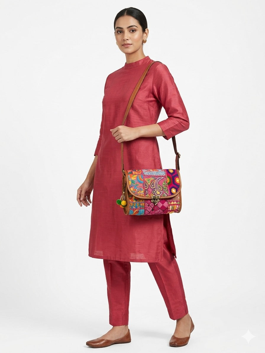 The Multi-Color Kutch Patchwork Bag